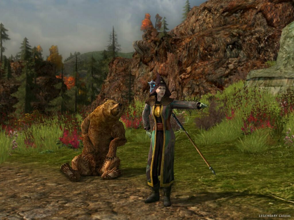 Lore-master and her Bear friend